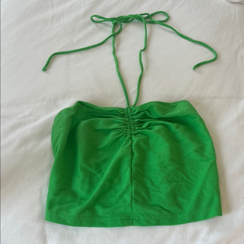 Zara Vibrant Green Halter Tank Top